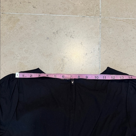 Retro Vintage Black and Pink Trim Dress - Picture 6 of 6